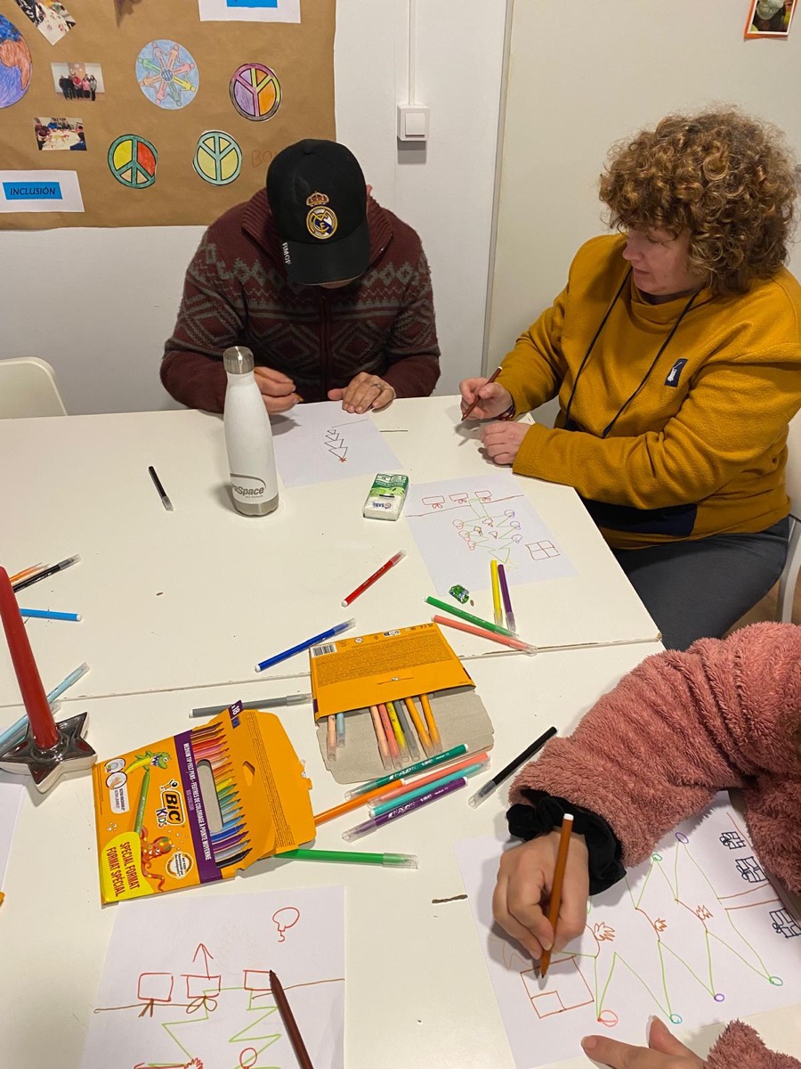 Taller d'art a la Fundació Aldaba: El primer traç