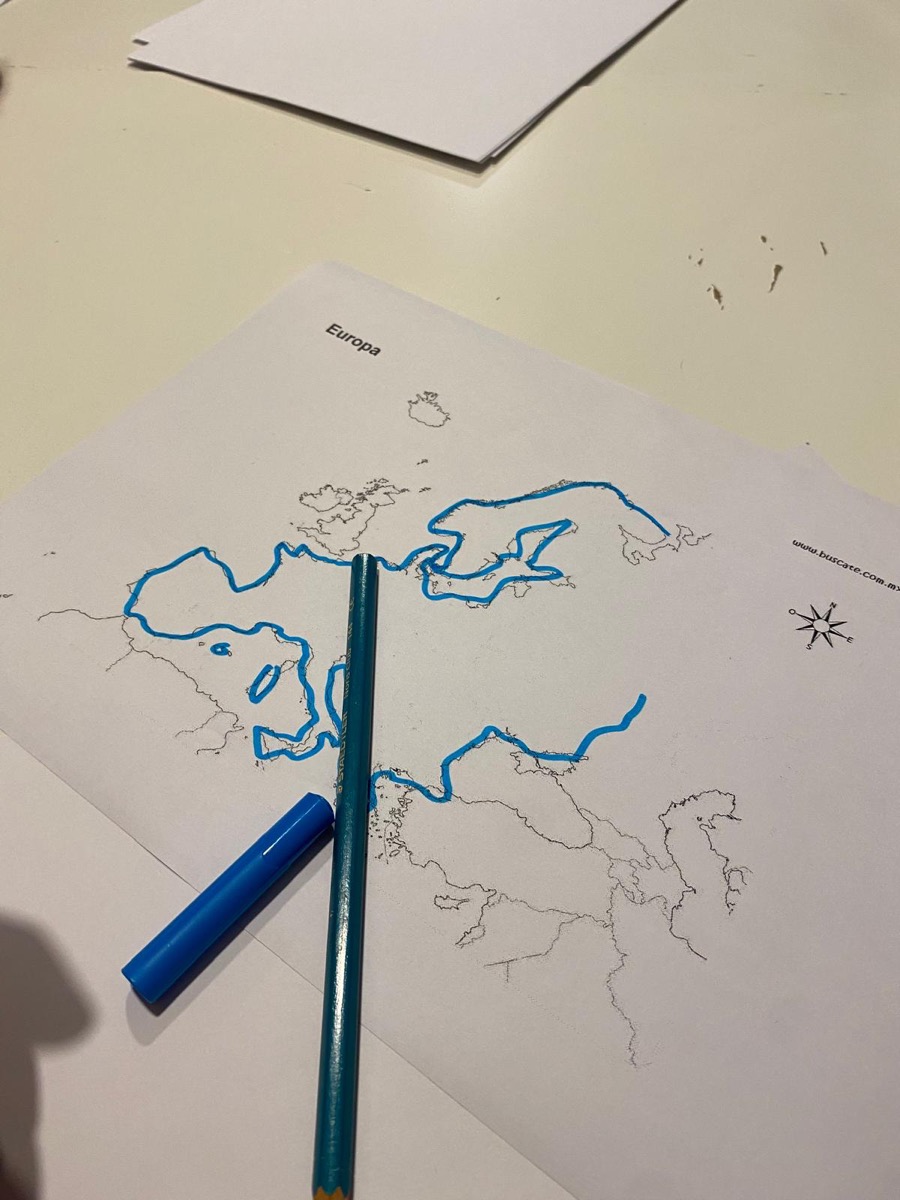 Taller d'art a la Fundació Aldaba: El mapa d'Europa